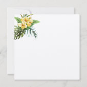 熱帯花結婚式招待状 招待状 (裏面)