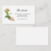 熱帯花結婚詳細 エンクロージャーカード (正面/裏面)