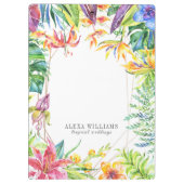 熱帯花金ゴールド幾何学模様 クリップボード (裏面)