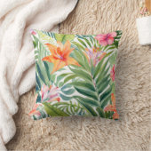 熱帯花離れ類ハワイアンスタイル クッション (ブランケット)