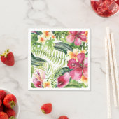 熱帯花離れ類フローラブライダルシャワーパーティー スタンダードカクテルナプキン (インサイチュ)