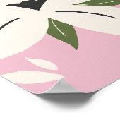 熱帯花05ピンク植物園 ポスター (角)
