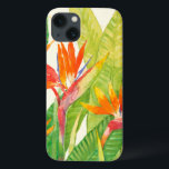 熱帯花|の極楽鳥 iPhone 13ケース<br><div class="desc">水彩画の熱帯花2の芸術家: ティムOToole</div>