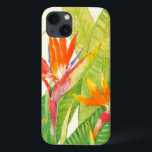熱帯花|の極楽鳥 iPhone 13ケース<br><div class="desc">水彩画の熱帯花2の芸術家: ティムOToole</div>