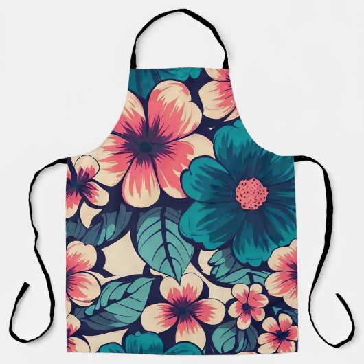 熱帯花 エプロン (正面)