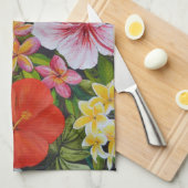 熱帯花 キッチンタオル (四つ折り)