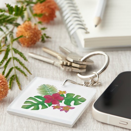 熱帯花 キーホルダー (正面右)