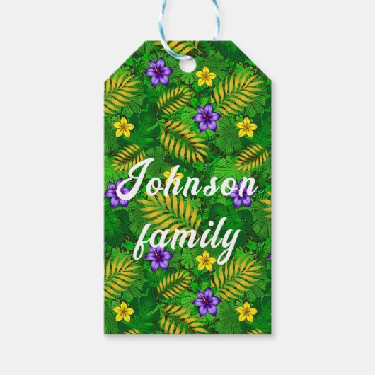 熱帯花 ギフトタグ (正面)