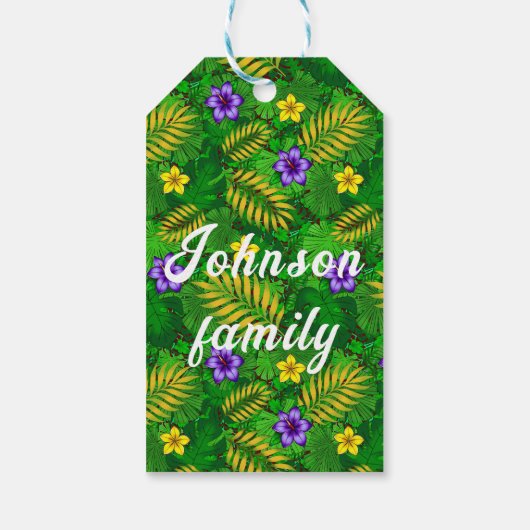 熱帯花 ギフトタグ (裏面)