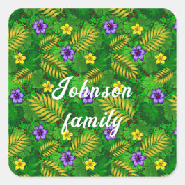 熱帯花 スクエアシール