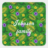 熱帯花 スクエアシール (正面)