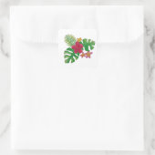 熱帯花 スクエアシール (バッグ)