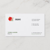 熱帯花(バジルグリーン) 名刺 (裏面)