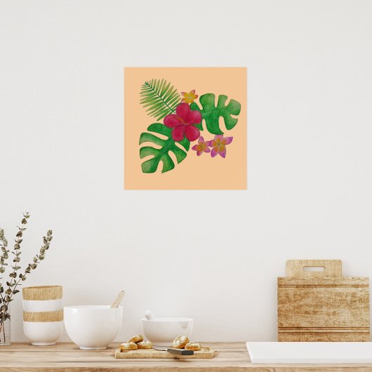 熱帯花 ポスター (キッチン)