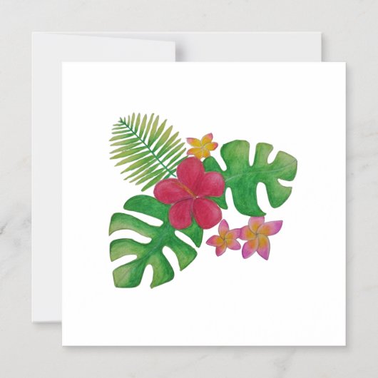 熱帯花 マグネット招待状 (正面)