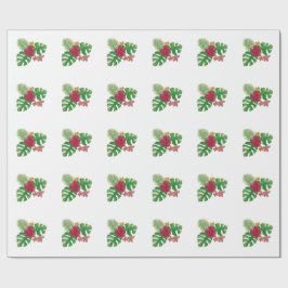 熱帯花 ラッピングペーパー