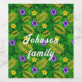 熱帯花 ワインラベル (シングルラベル)