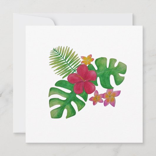 熱帯花 招待状 (正面)