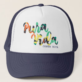 熱帯花"Pura Vida"のコスタリカ記念品 キャップ