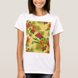 熱帯花Tシャツ Tシャツ