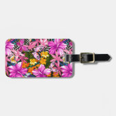 熱帯葉および花 ラゲッジタグ (正面横)