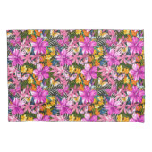 熱帯葉および花 枕カバー (正面左)