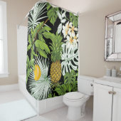 熱帯葉と果実の継ぎ目のない模様 シャワーカーテン (インサイチュ)