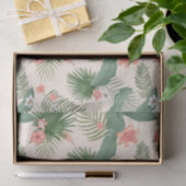 熱帯葉と花のジャングル模様   薄葉紙 (ギフト)