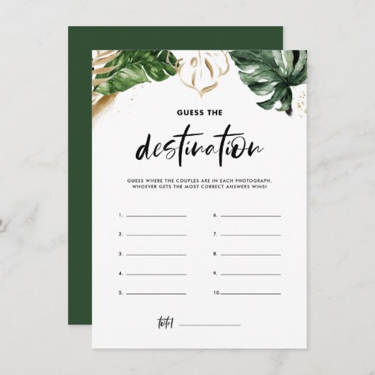 熱帯葉のがシャワーゲームを当てる エンクロージャーカード (正面/裏面)