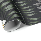 熱帯葉のと花が夜のスタイル。瀬 ラッピングペーパー (ロールコーナー)