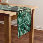 熱帯葉のやしMonsteraの家の装飾の台所 ショートテーブルランナー (インサイチュ)