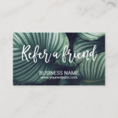 熱帯葉のエレガントな原稿のサロンのスパの紹介 紹介カード (正面)