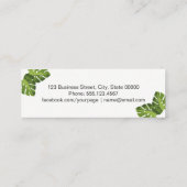 熱帯葉のエレガントな名刺 スキニー名刺 (裏面)