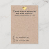 熱帯葉のクラフト石鹸サンプル包装 名刺 (裏面)