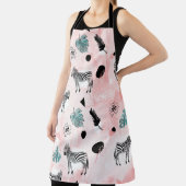 熱帯葉のシマウマのタイ染料パターン エプロン (インサイチュ)