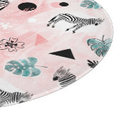 熱帯葉のシマウマのタイ染料パターン カッティングボード (角)