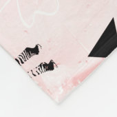 熱帯葉のシマウマのタイ染料パターン フリースブランケット (角)