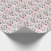 熱帯葉のシマウマのタイ染料パターン ラッピングペーパー (角)