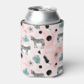 熱帯葉のシマウマのタイ染料パターン 缶クーラー (缶正面)