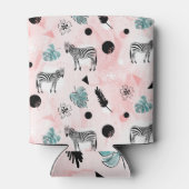 熱帯葉のシマウマのタイ染料パターン 缶クーラー (裏面)