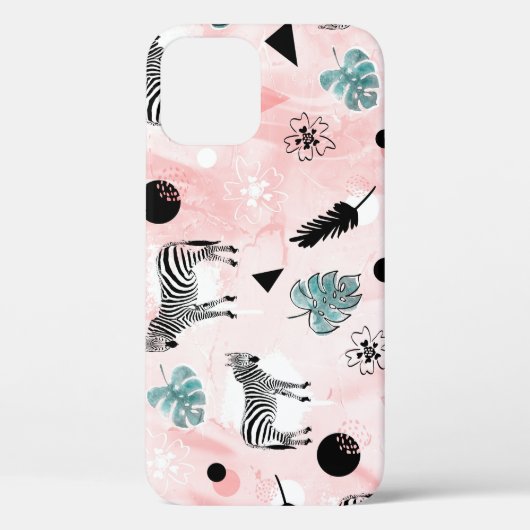 熱帯葉のシマウマのタイ染料パターン Case-Mate iPhoneケース (裏面)