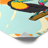 熱帯葉のシームレスなパターン ポスター (角)