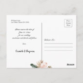 熱帯葉のジオメトリフレームの保存 ポストカード (裏面)