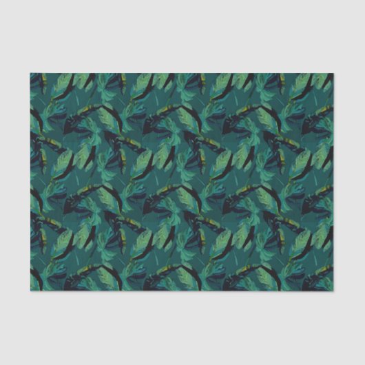 熱帯葉のジャングルの葉デコパージュ 薄葉紙 (正面)