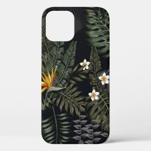 熱帯葉のスタイルと花。瀬瀬 iPhone 12ケース