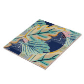 熱帯葉のスタイルグランジ。セラミックタイル タイル (側面)