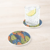 熱帯葉のフローラ、シームレスなパターン。 コースター (側面)