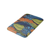 熱帯葉のフローラ、シームレスなパターン。 バスマット (アングル)