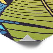 熱帯葉のフローラ、シームレスなパターン。 ポスター (角)