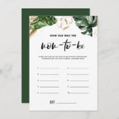 熱帯葉のママの赤ちゃんシャワーカード エンクロージャーカード (正面/裏面)